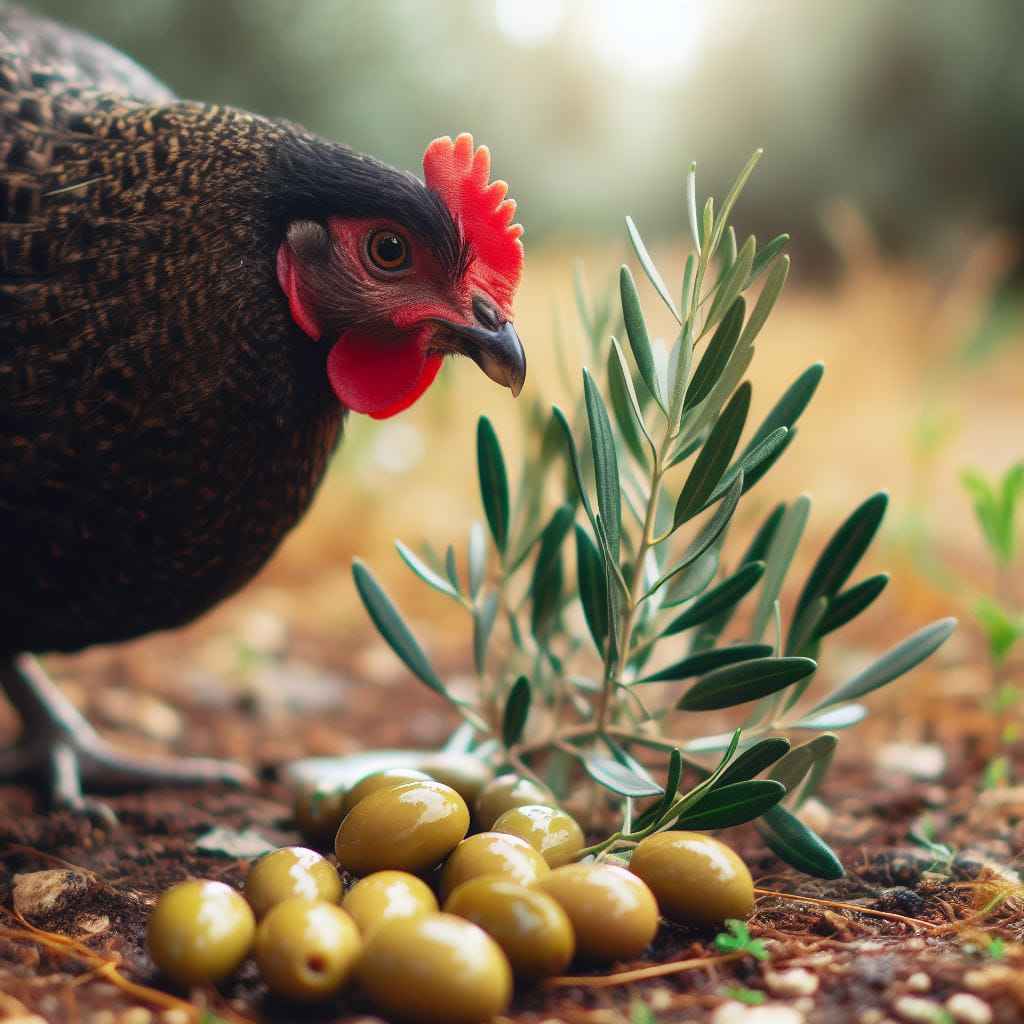 Can chickens eat olives
