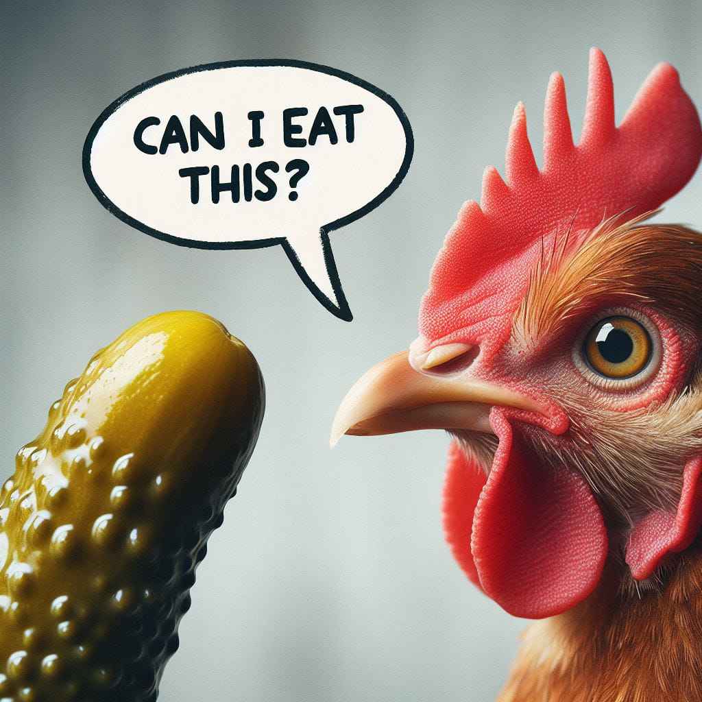 Can chickens eat pickles 3